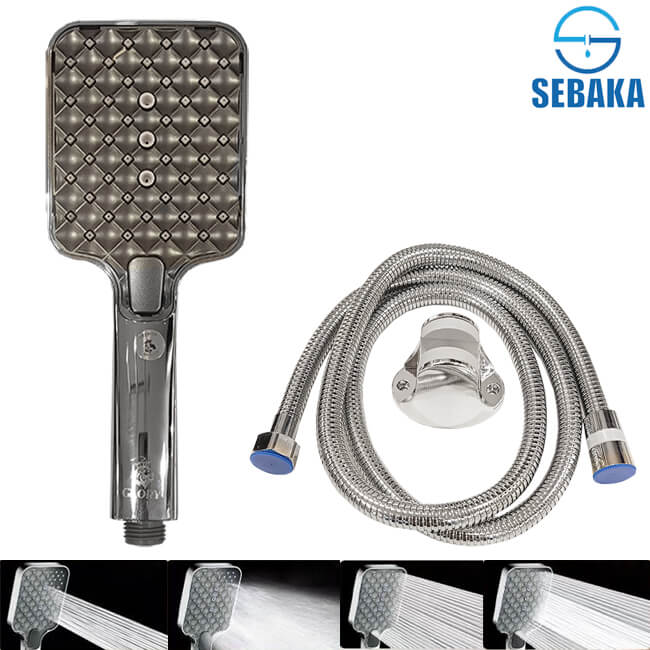 سماعة الدش 3D مستطيل بالحامل و الخرطوم 3D Shower سماعة الدش 3D مستطيل بالحامل و الخرطوم 3D Shower