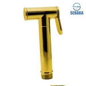 شطاف سليم جولد ذهبي نحاس بالخرطوم و الحامل بخاخ الحمام Slim Gold