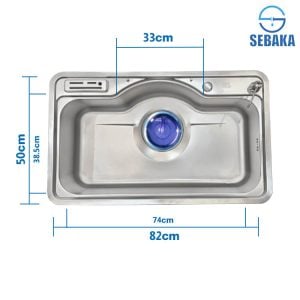 حوض المطبخ الكورى 82 × 50 سم بالصرف و المشتملات HENZ KOREA إستانلس Made In Korea