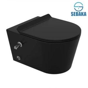 قاعدة مرحاض تايتن اسود معلقة بالدش و المقبض و السيديلي Titan 254249XX75 ساني بيور - SANIPURE