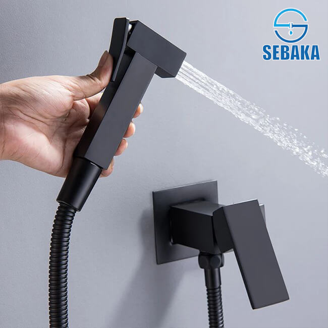 خلاط الشطاف الدفن الاسود هاندميكسر سخن و بارد من النحاس Square Black خلاط الشطاف الدفن الاسود هاندميكسر سخن و بارد من النحاس Square Black