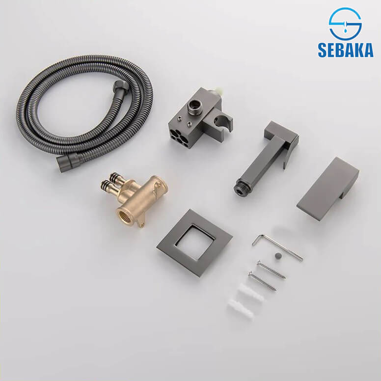خلاط الشطاف الدفن الاسود هاندميكسر سخن و بارد من النحاس Square Black خلاط الشطاف الدفن الاسود هاندميكسر سخن و بارد من النحاس Square Black