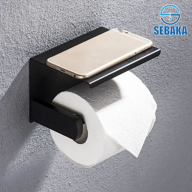 وراقة حائطية اسود استانلس حامل مناديل برف لمختلف الأغراض Paper Holder ULTRA Black وراقة حائطية اسود استانلس حامل مناديل برف لمختلف الأغراض Paper Holder ULTRA Black