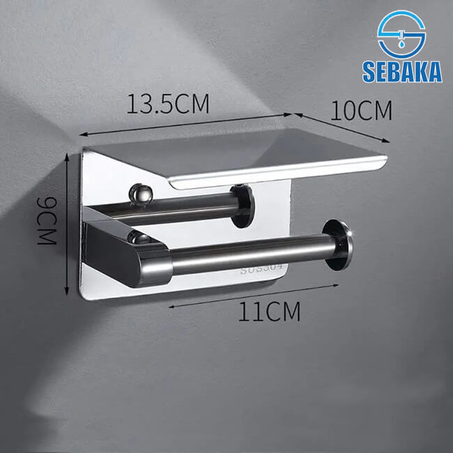 وراقة حائطية اسود استانلس حامل مناديل برف لمختلف الأغراض Paper Holder ULTRA Black وراقة حائطية فضي استانلس حامل مناديل برف لمختلف الأغراض Paper Holder ULTRA