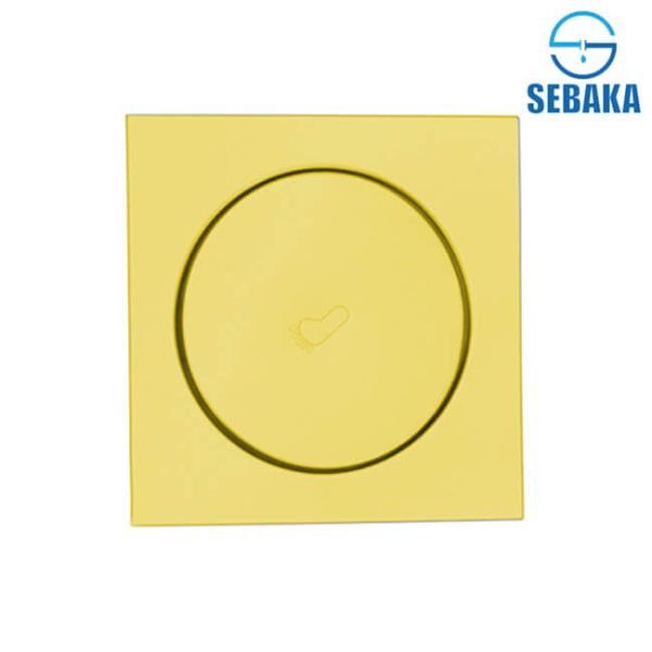 غطاء بلاعة تاتش 20*20 سم باللون الذهبي - غطاء بيبة - لوكس