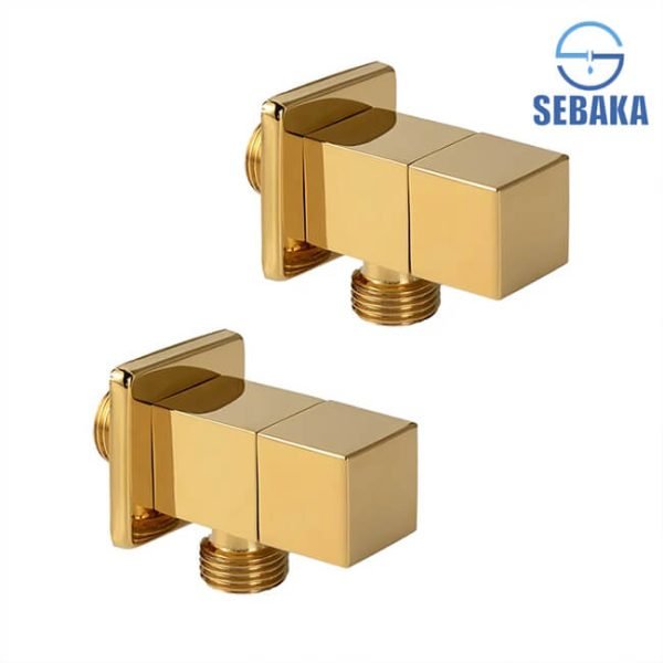 محبس زاوية ذهبي يوني تريد المربع بالوش UNITRADE Gold Angel Valve