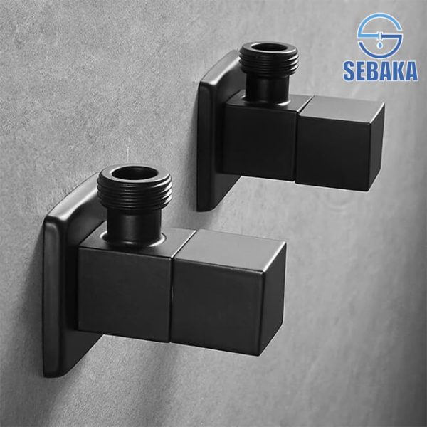 محبس زاوية اسود يوني تريد المربع بالوش UNITRADE Black Angel Valve