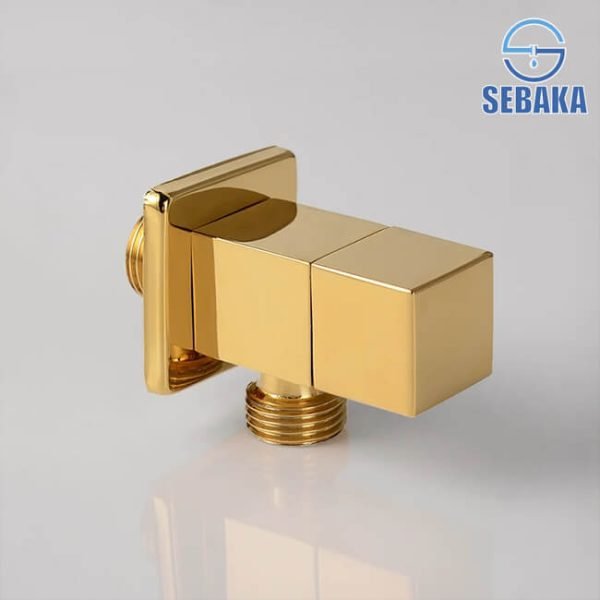 محبس زاوية ذهبي هانز مربع قلب نص لفة بالوش Hanz Gold Angel Valve