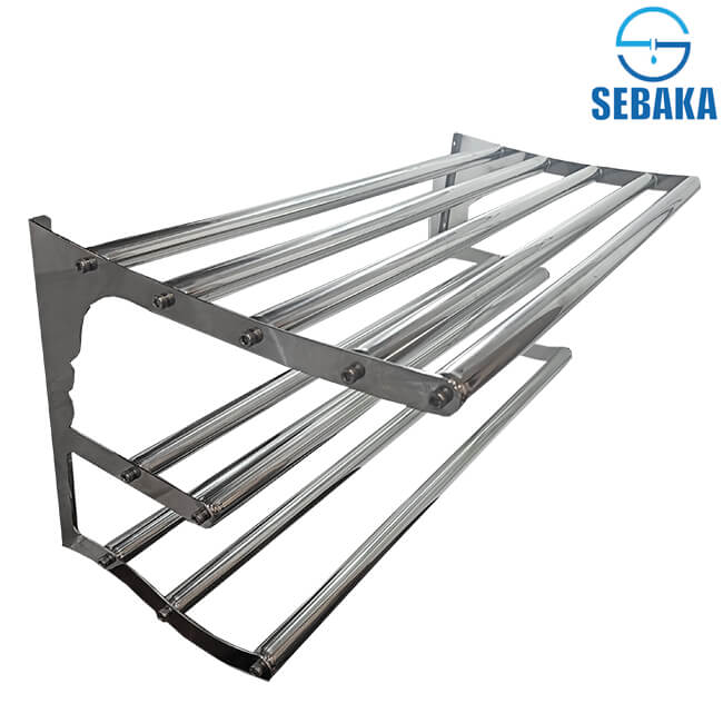 فواطة 3 دور كيرف استانلس 304 لون كروم Triple Towel bar Curve فواطة 3 دور كيرف استانلس 304 لون كروم Triple Towel bar Curve