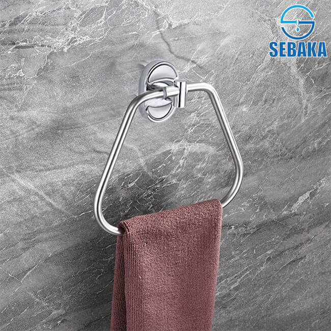 فواطة حلقة بيراميد فضي لامع استانلس (Towel Ring) فواطة حلقة براميد فضي لامع استانلس (Towel Ring)