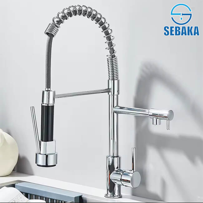 خلاط مطبخ شيف 2*1 الاقتصادي لون فضي Chef Kitchen Mixer 2x1 Chrome خلاط مطبخ شيف 2*1 الاقتصادي لون فضي Chef Kitchen Mixer 2x1 Chrome