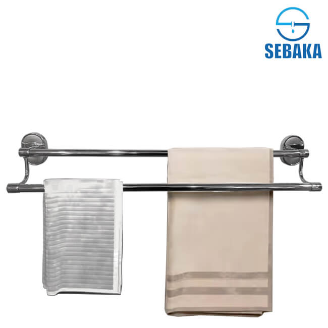 فواطة مجوز استانلس بيراميد 60 سم Double Towel bar فواطة مجوز استانلس بيراميد 60 سم Double Towel bar
