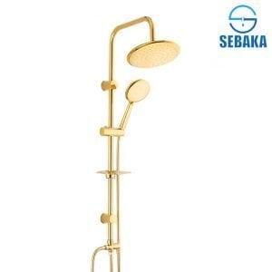 عامود مسطرة الدش سيركل الذهبي 2*1 Circle Golden Shower