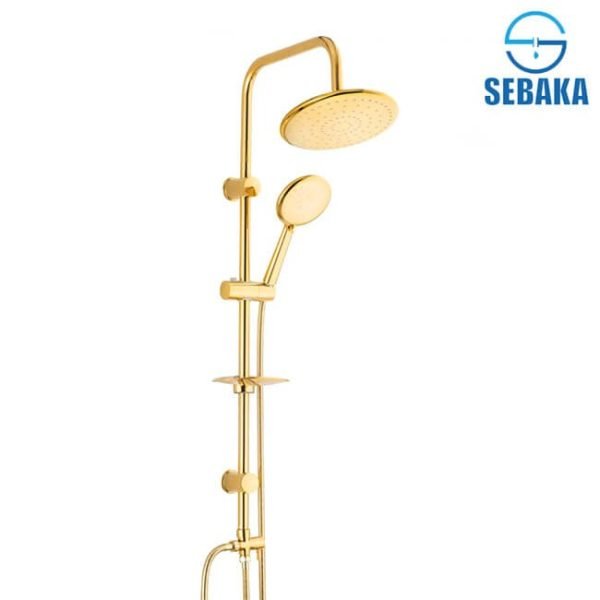 عامود مسطرة الدش سيركل الذهبي 2*1 Circle Golden Shower