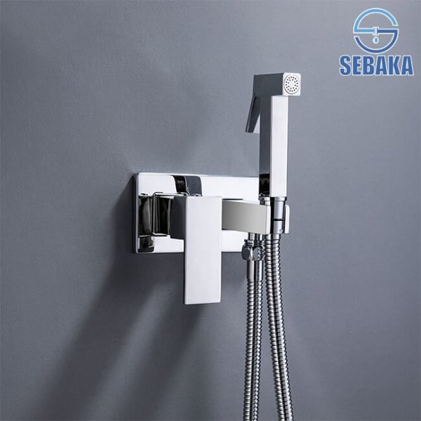 خلاط الشطاف الدفن المستطيل الفضي هاندميكسر سخن و بارد من النحاس Rectangular Chrome