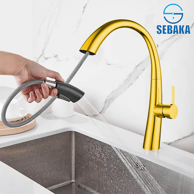 خلاط المطبخ الشداد الذهبي براند برأس متحركة قابلة للسحب Brand Golden Sprayer خلاط المطبخ الشداد الذهبي براند برأس متحركة قابلة للسحب Brand Golden Sprayer