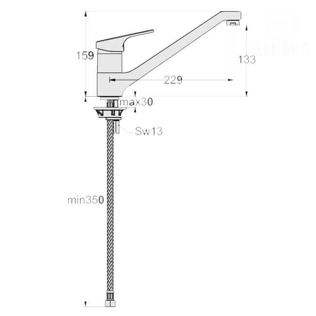 خلاط مطبخ سليم لاين تو B8592AA بقنطرة متحركة من ايديال ستاندرد IDEALSTANDARD Slimline II خلاط مطبخ سليم لاين تو B8592AA بقنطرة متحركة من ايديال ستاندرد IDEALSTANDARD Slimline II