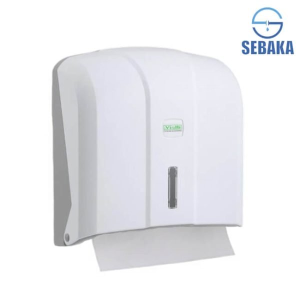 وراقة المناديل العريضة KH300 التركي لون أبيض سعة 300 منديل من فيالي Vialli Paper Dispenser KH300