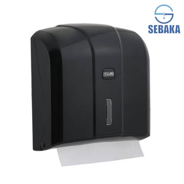 وراقة المناديل العريضة KH300B التركي لون أسود سعة 300 منديل من فيالي Vialli Paper Dispenser KH300B