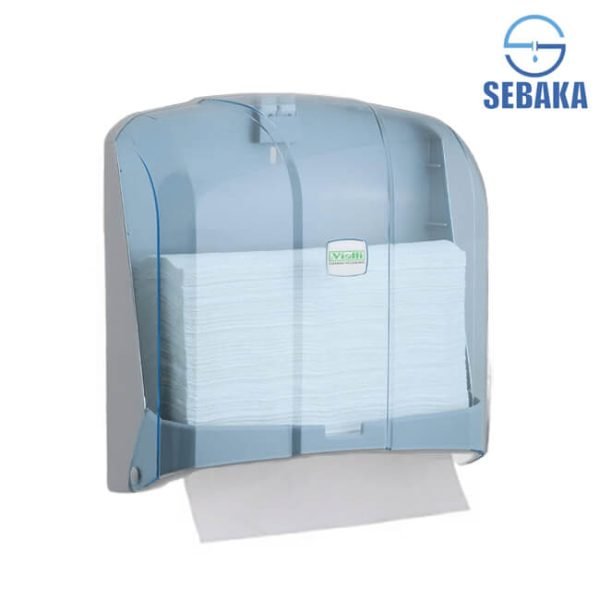 وراقة المناديل العريضة KH300T التركي لون شفاف سعة 300 منديل من فيالي Vialli Paper Dispenser KH300T