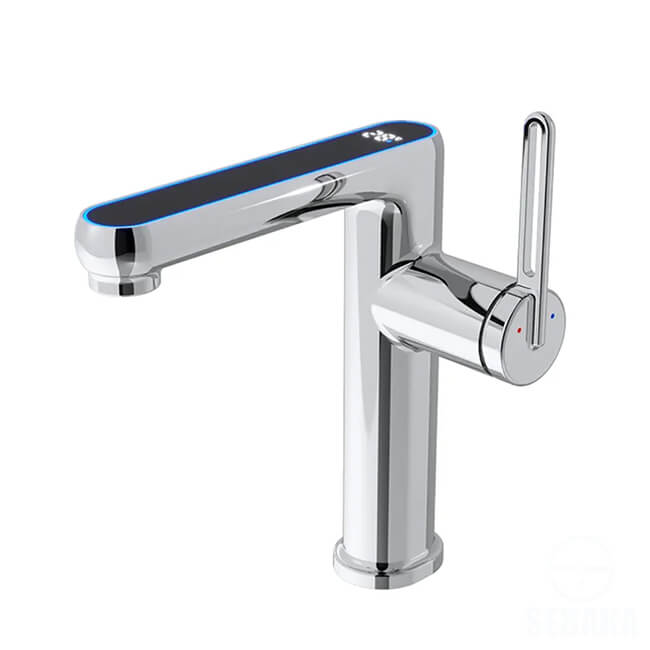 خلاط الحوض الديجيتال الفضي بشاشة توضح درجة الحرارة بدون كهرباء Digital Basin Mixer Chrome خلاط الحوض الديجيتال الفضي بشاشة توضح درجة الحرارة بدون كهرباء Digital Basin Mixer Chrome