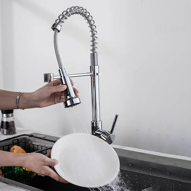 خلاط المطبخ الشيف 1x1 بالرأس المتحركة Mixer Chef Chrome خلاط المطبخ الشيف 1x1 بالرأس المتحركة Mixer Chef Chrome