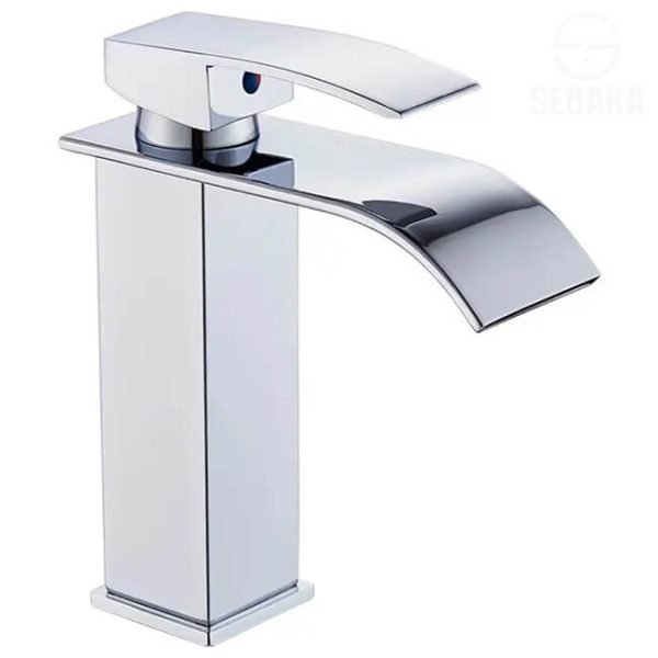 خلاط حوض كروم سكوير ارتفاع 20سم Square Waterfall