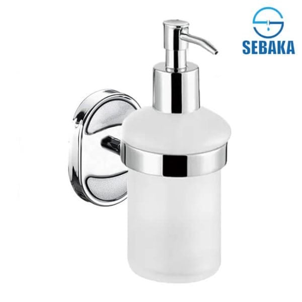 ديسبنسر خزان الصابون بيراميد الزجاجي بالحامل الاستانلس ضاغط صابون Soap Dispenser