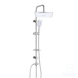 عامود مسطرة الدش عاكس 2x1 بالرأس المستطيل الكبير Aakes Shower