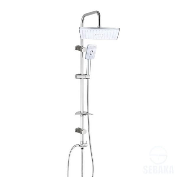 عامود مسطرة الدش عاكس 2x1 بالرأس المستطيل الكبير Aakes Shower