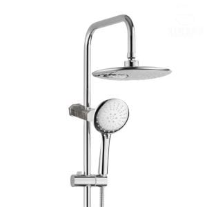عامود مسطرة الدش كروم 2*1 باللون الفضي اللامع Chrome Shower