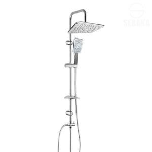 عامود مسطرة الدش وايتي 2x1 الإقتصادية بالرأس المستطيل الأبيض Whitey Shower