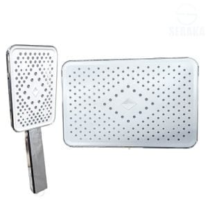 عامود مسطرة الدش وايتي 2x1 الإقتصادية بالرأس المستطيل الأبيض Whitey Shower