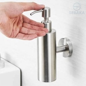ديسبنسر خزان الصابون الإستانلس المط يثبت على الحائط ضاغط صابون Soap Dispenser