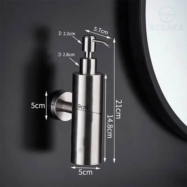 ديسبنسر خزان الصابون الإستانلس المط سعة 500مم يثبت على الحائط ضاغط صابون Soap Dispenser ديسبنسر خزان الصابون الإستانلس المط يثبت على الحائط ضاغط صابون Soap Dispenser