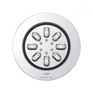 شاور جيت سبارين مدور لون فضي بشكلين لرش المياه وش بالجسم الدفن جروهي 26801000 GROHE SpaRain