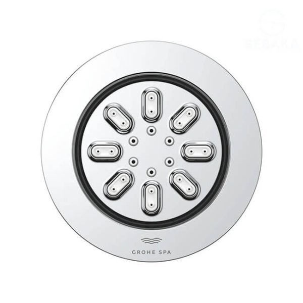 شاور جيت سبارين مدور لون فضي بشكلين لرش المياه وش بالجسم الدفن جروهي 26801000 GROHE SpaRain