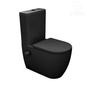 قاعدة مرحاض فيجا اسود ملاصق للحائط بكامل مشتملاتها VEGA 210009XX78 ساني بيور - SANIPURE