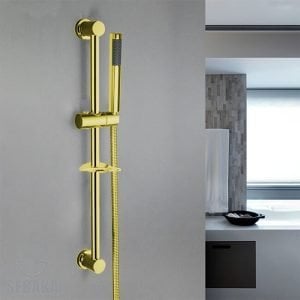 عامود مسطرة الدش كروما 1*1 بالهد الاستانلس لون ذهبي Chroma Shower Set