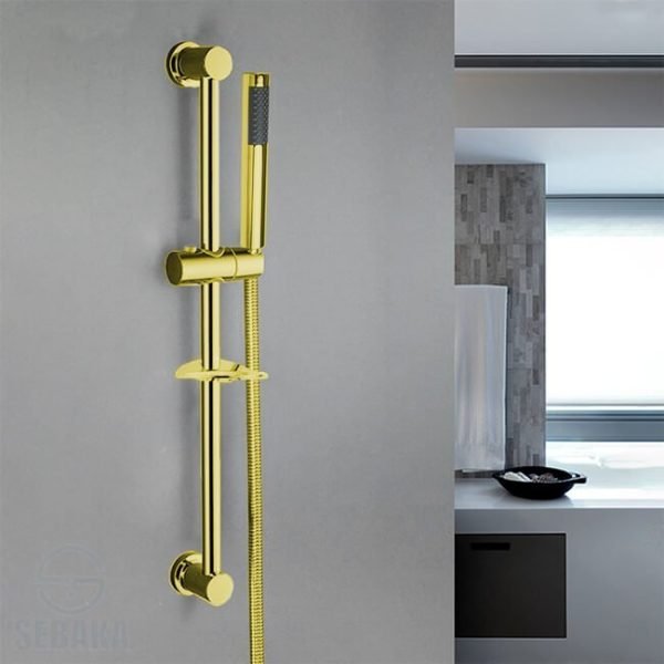 عامود مسطرة الدش كروما 1*1 بالهد الاستانلس لون ذهبي Chroma Shower Set