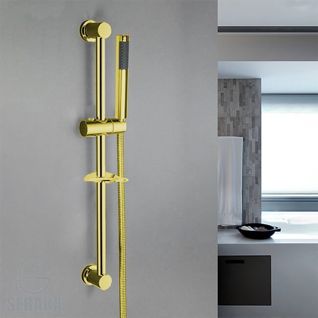 عامود مسطرة الدش كروما 1*1 بالهد الاستانلس لون ذهبي Chroma Shower Set عامود مسطرة الدش كروما 1*1 بالهد الاستانلس لون ذهبي Chroma Shower Set