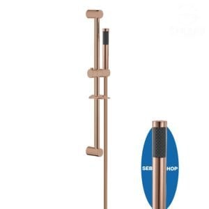 عامود مسطرة الدش كروما 1*1 بالهد الاستانلس لون روزجولد Chroma Shower Set