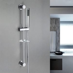 عامود مسطرة الدش كروما 1*1 لون فضي بالهد الاستانلس لون فضي Chroma Shower Set