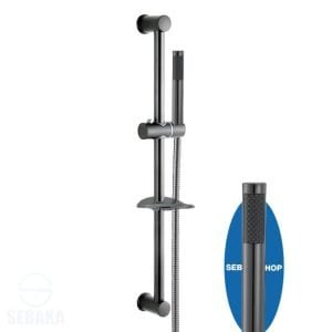 عامود مسطرة الدش كروما 1*1 بالهد الاستانلس لون رمادي Chroma Shower Set