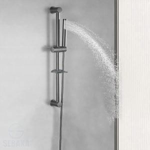 عامود مسطرة الدش كروما 1*1 بالهد الاستانلس لون رمادي Chroma Shower Set