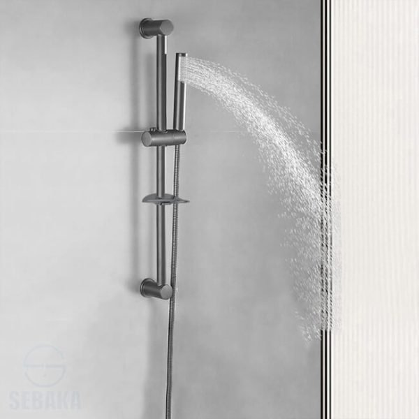 عامود مسطرة الدش كروما 1*1 بالهد الاستانلس لون رمادي Chroma Shower Set