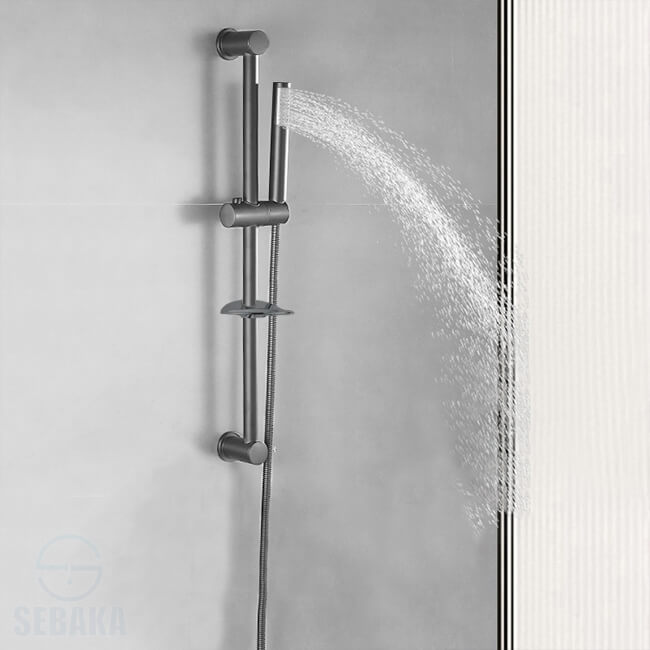 عامود مسطرة الدش كروما 1*1 بالهد الاستانلس لون رمادي Chroma Shower Set عامود مسطرة الدش كروما 1*1 بالهد الاستانلس لون رمادي Chroma Shower Set