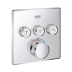 وش خلاط الدش/البانيو 3 مخرج المربع الدفن سمارت كنترول جروثيرم من جروهي Grohtherm SmartControl 29126000 GROHE