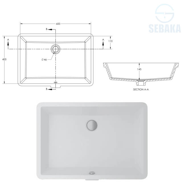 حوض حمام سيريوس 60 × 40 سم تحت الرخامة أو سطح أفقي 038860XX00 Sirius من ساني بيور (طلب مسبق) حوض حمام سيريوس 60 × 40 سم تحت الرخامة أو سطح أفقي 038860XX00 Sirius من ساني بيور