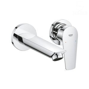 خلاط حوض الحمام الدفن باو ايدج باللون الفضي من جروهي بالوش و الجسم 20474001 GROHE BauEdge